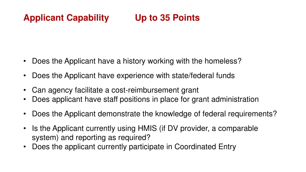 applicant capability
