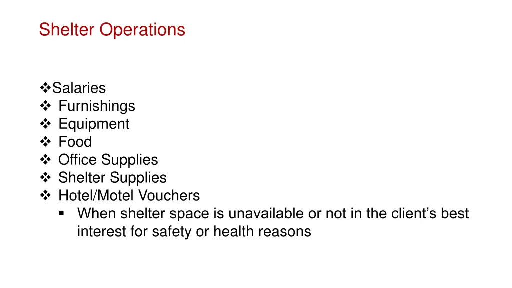 shelter operations 1