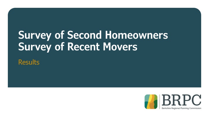 survey of second homeowners survey of recent