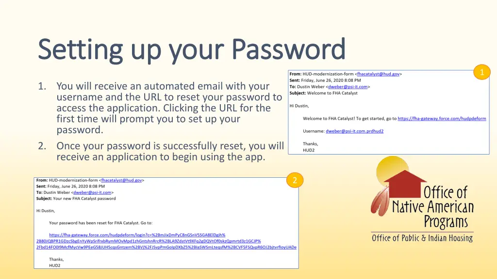 setting up your password setting up your password