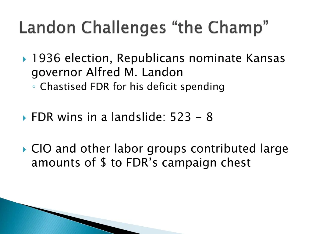 1936 election republicans nominate kansas