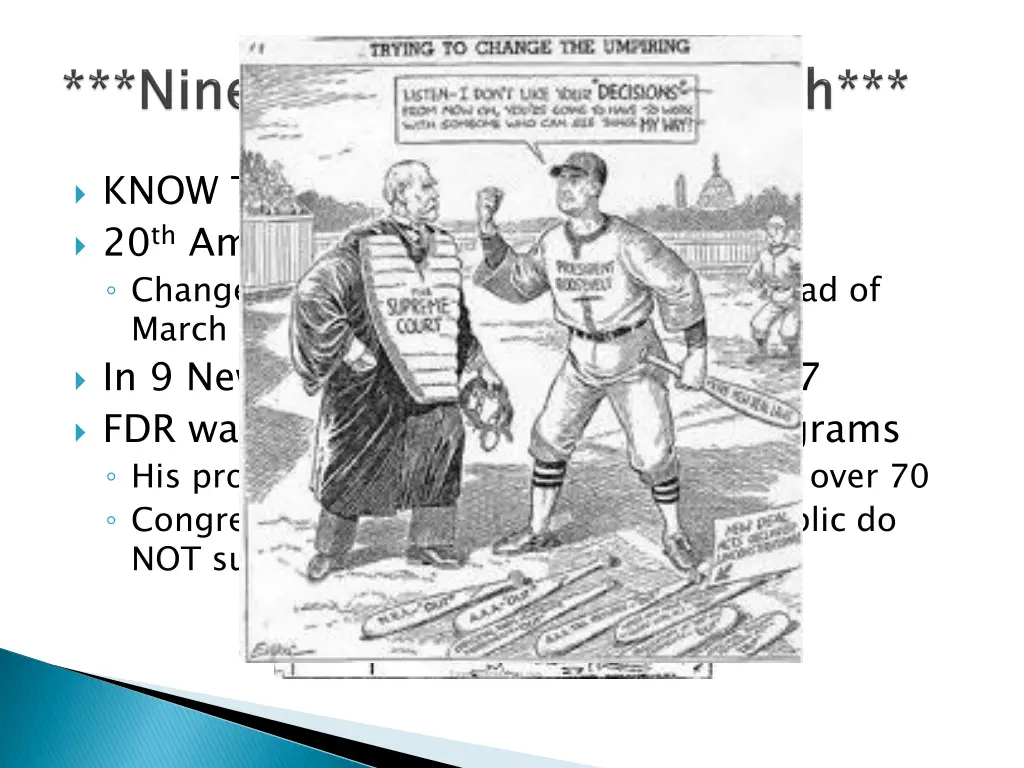 know this slide 20 th amendment changes
