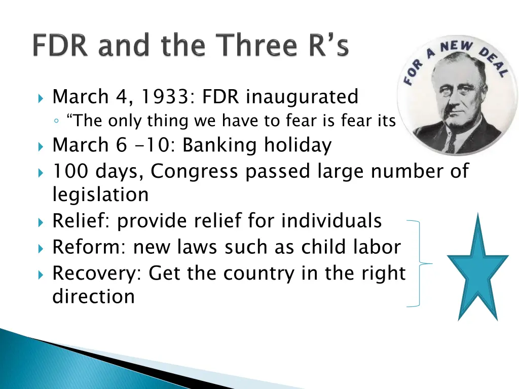 march 4 1933 fdr inaugurated the only thing