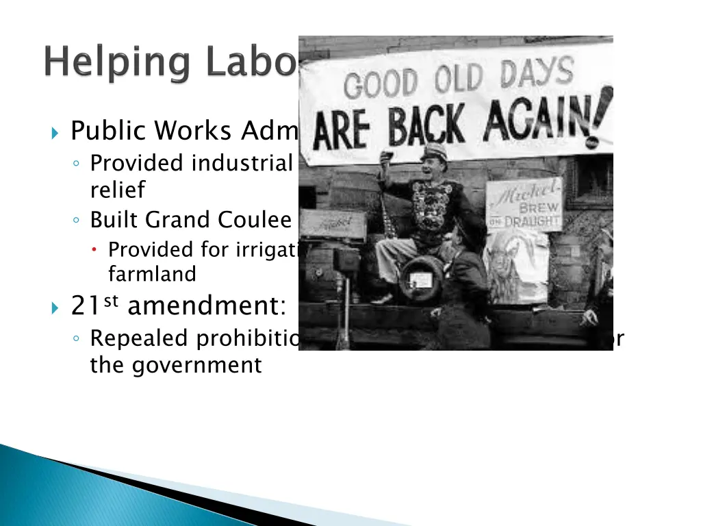 public works administration pwa provided