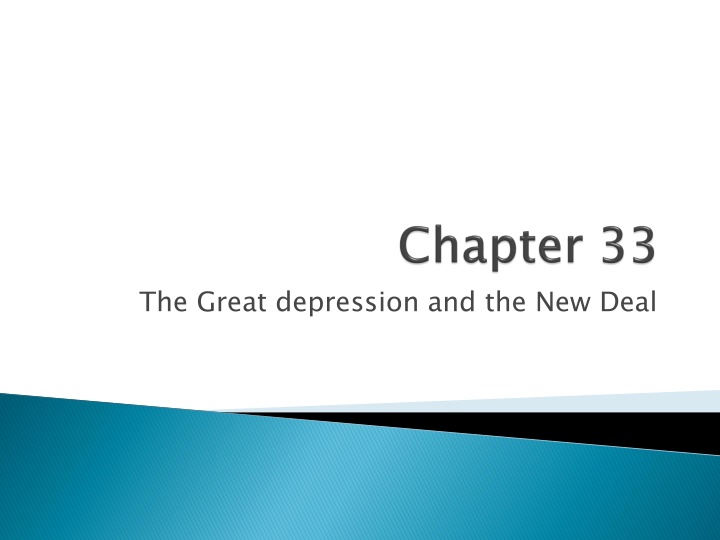 the great depression and the new deal