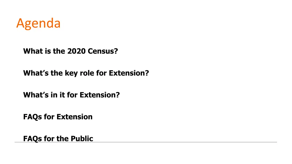 agenda