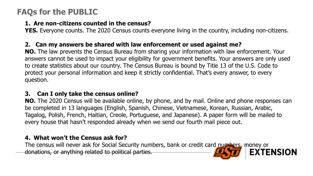 faqs for the public 1