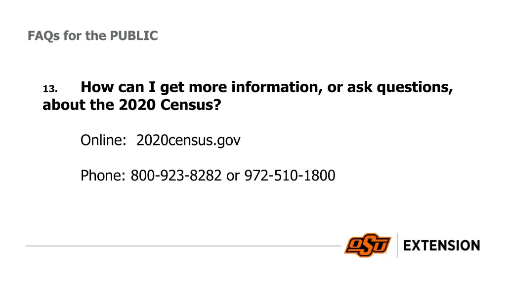 faqs for the public 6
