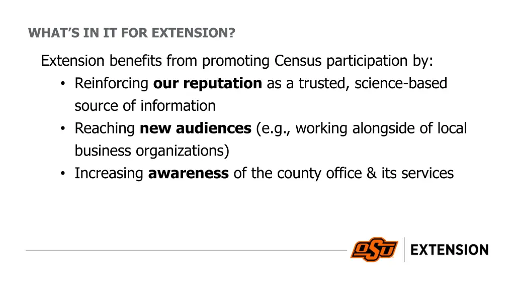 what s in it for extension 2