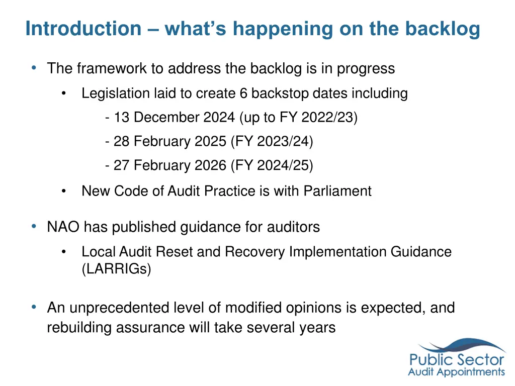 introduction what s happening on the backlog