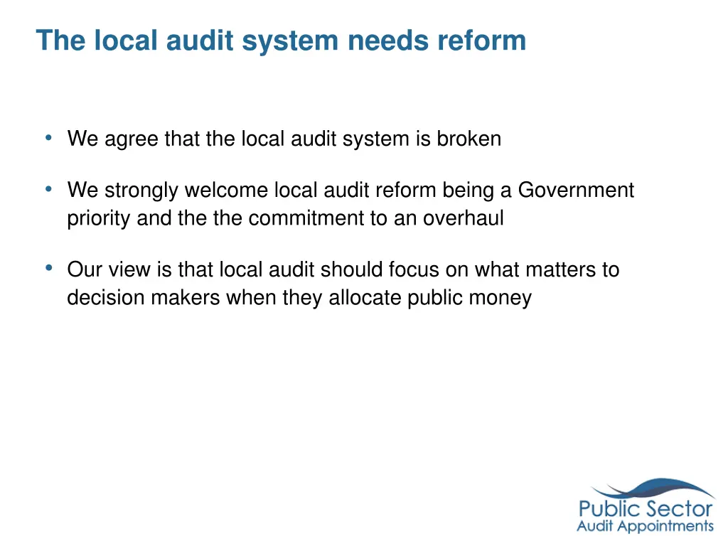 the local audit system needs reform 1