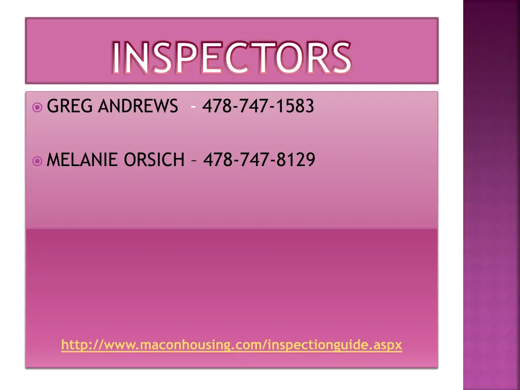 inspectors