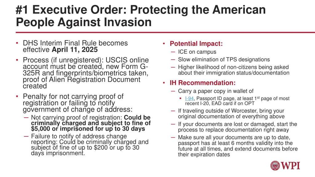 1 executive order protecting the american people 1