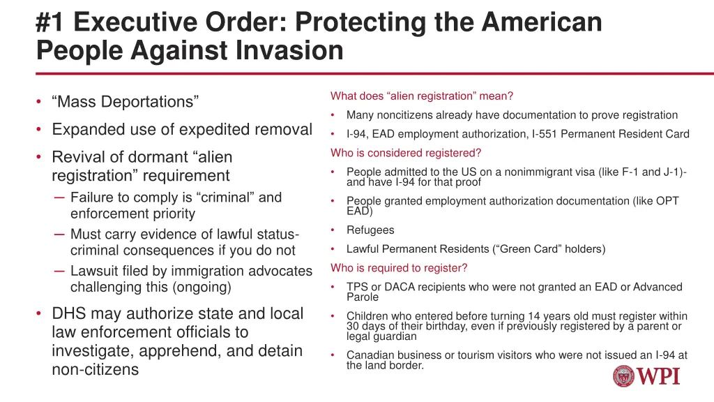 1 executive order protecting the american people