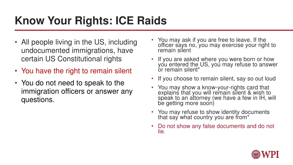 know your rights ice raids