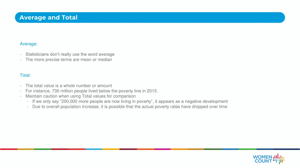 average and total