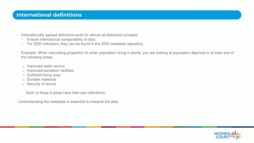 international definitions