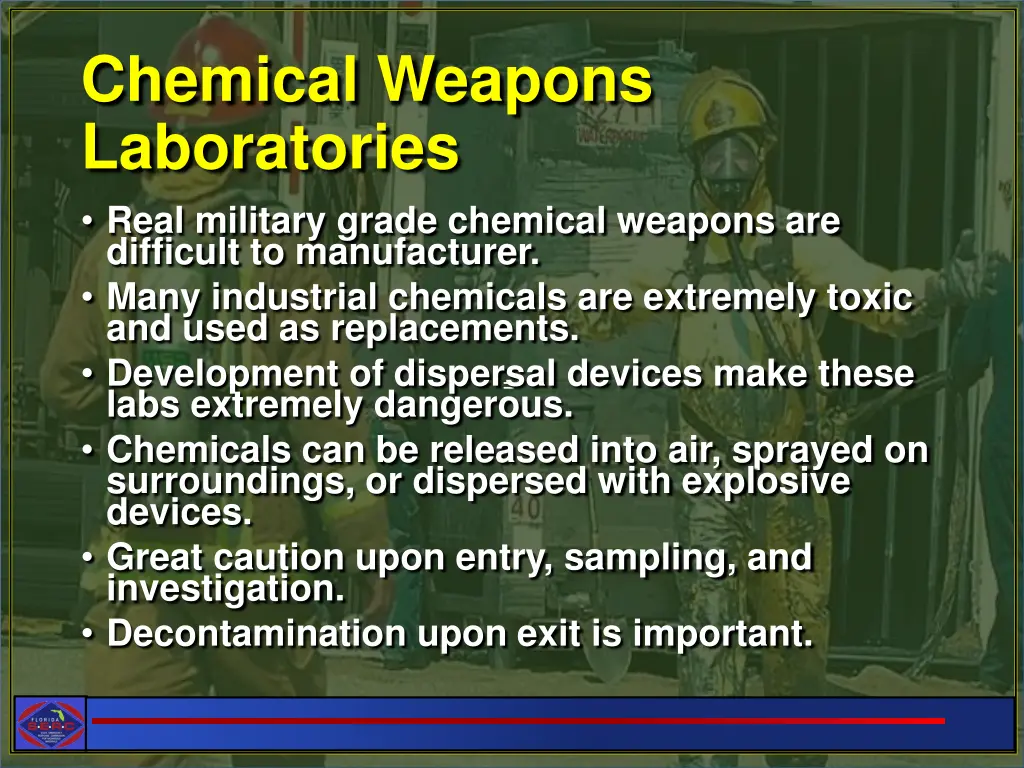 chemical weapons laboratories real military grade