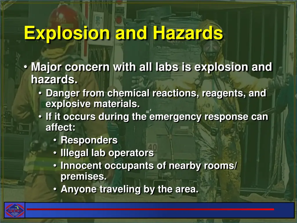explosion and hazards