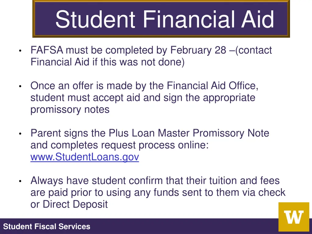 student financial aid