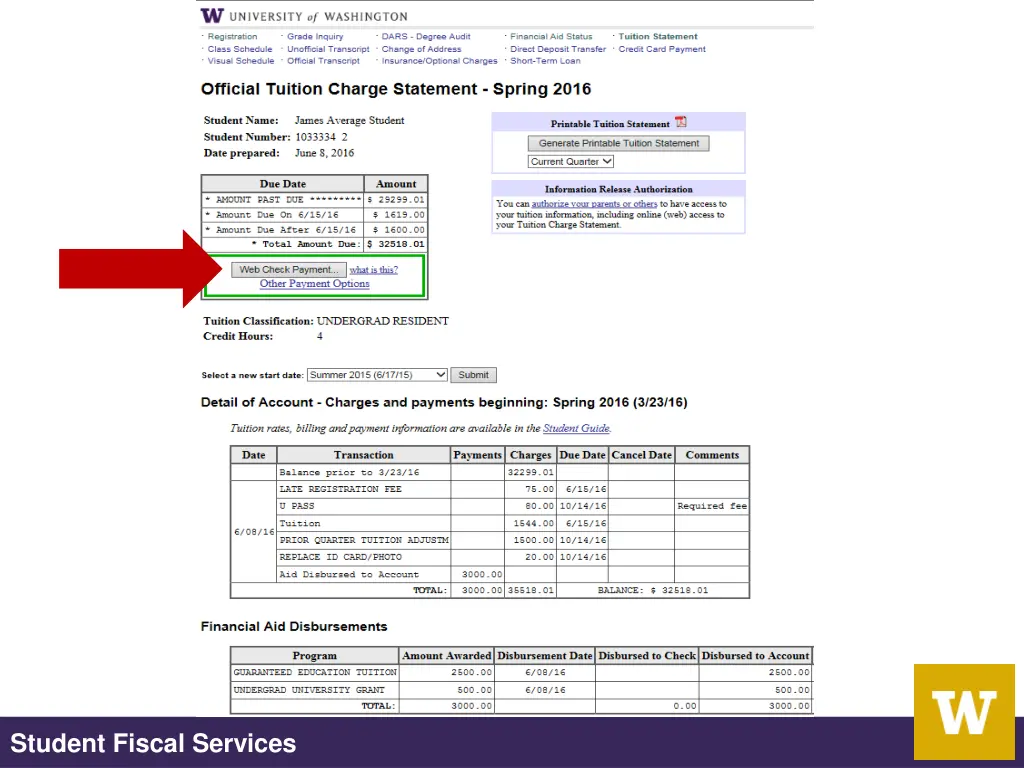 student fiscal services