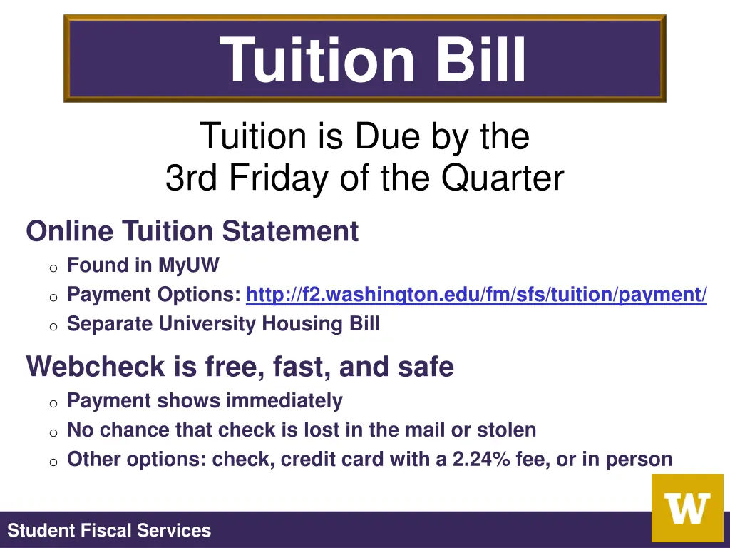 tuition bill tuition is due by the 3rd friday