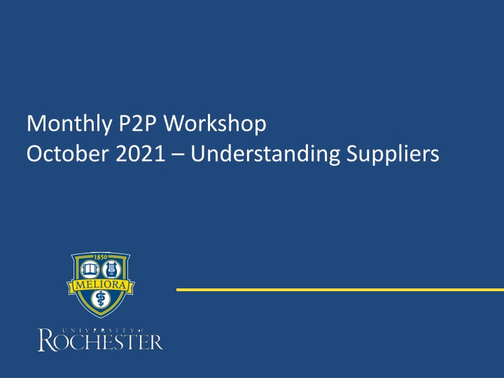 monthly p2p workshop october 2021 understanding