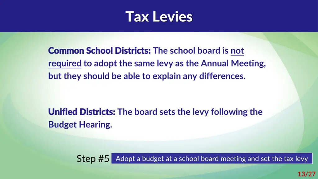 tax levies 1