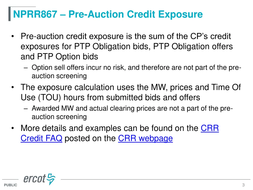 nprr867 pre auction credit exposure