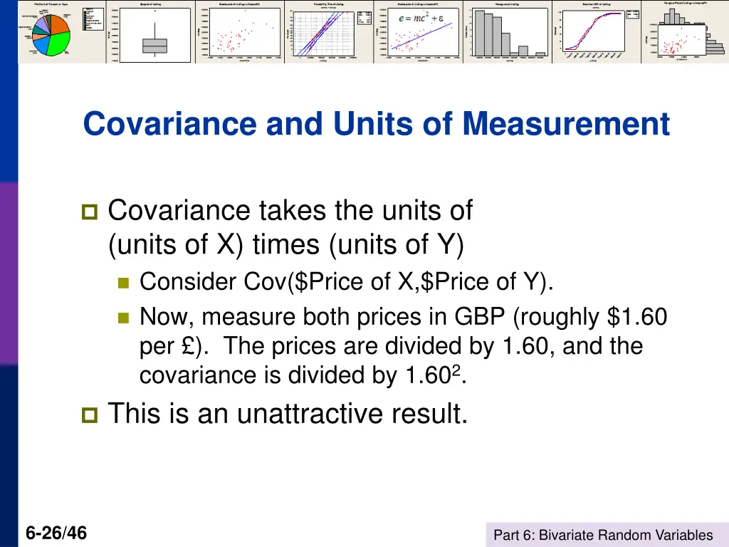 covariance and units of measurement