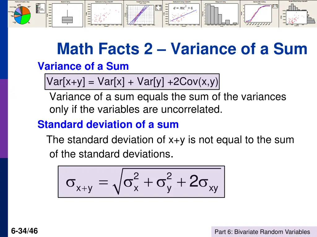 math facts 2 variance of a sum variance