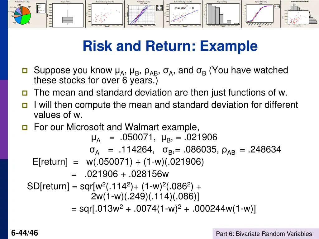 risk and return example
