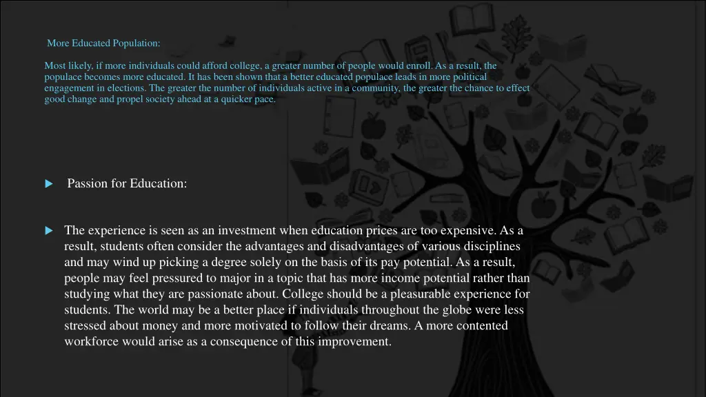 more educated population