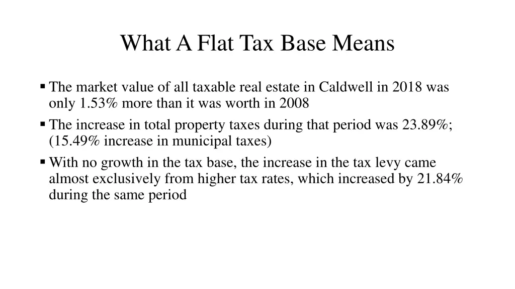 what a flat tax base means