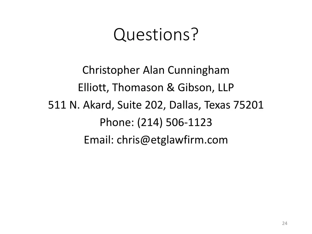 questions