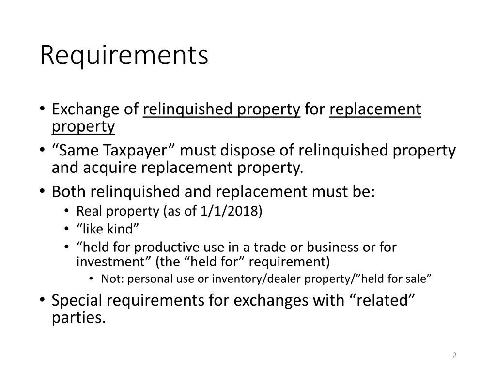 requirements