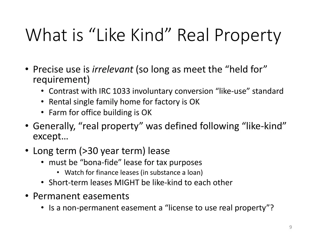 what is like kind real property