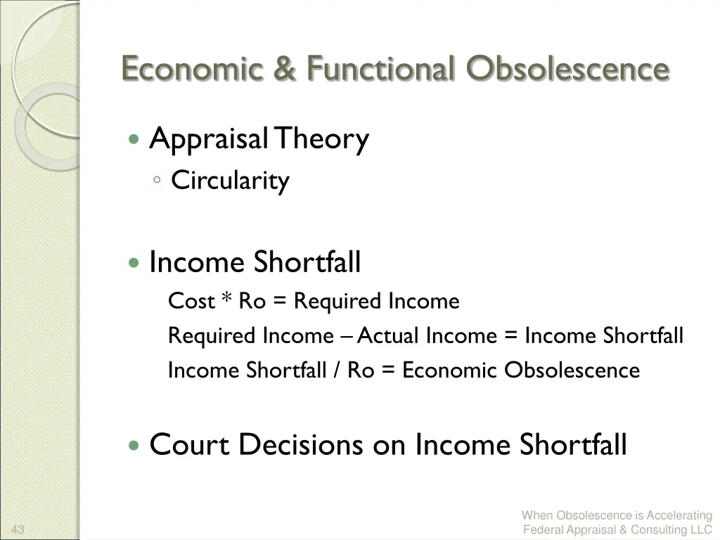 economic functional obsolescence 1