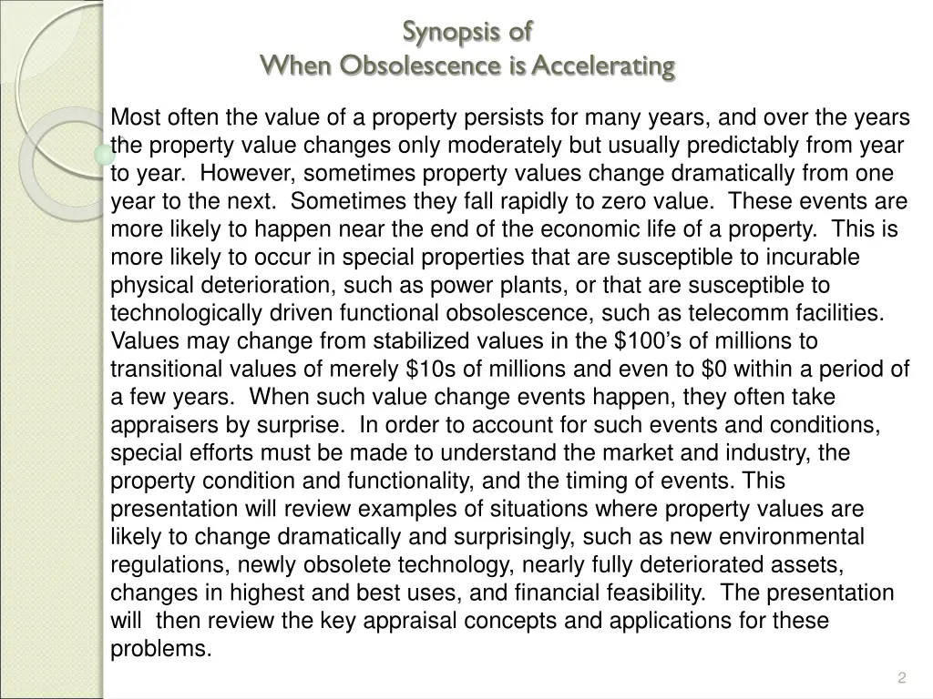 synopsis of