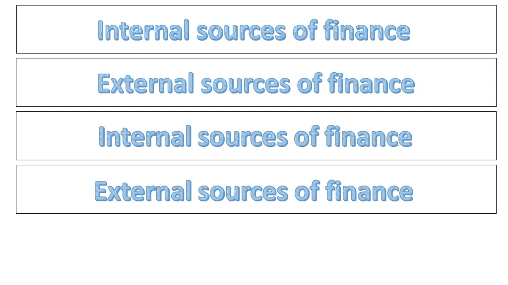 internal sources of finance