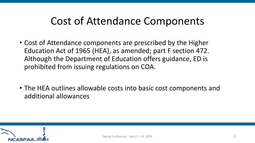cost of attendance components