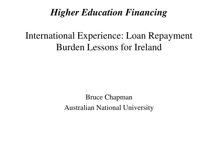 higher education financing