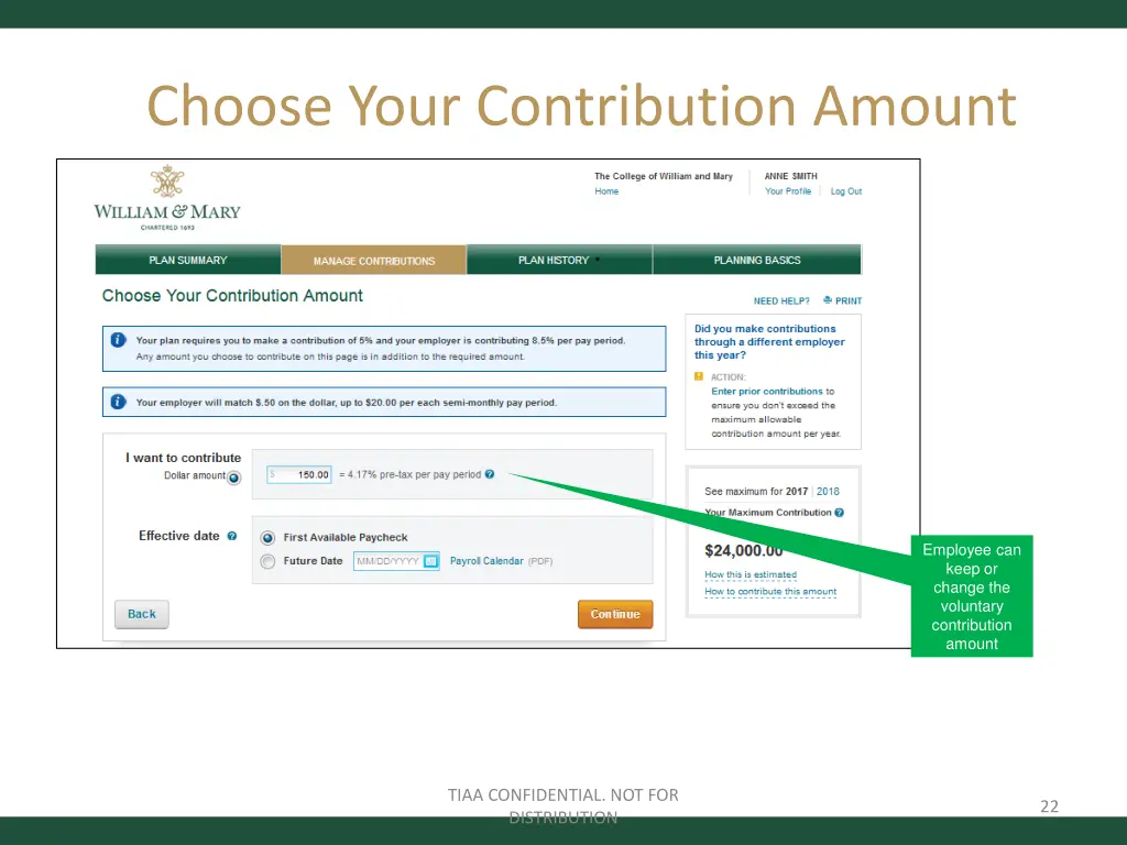 choose your contribution amount