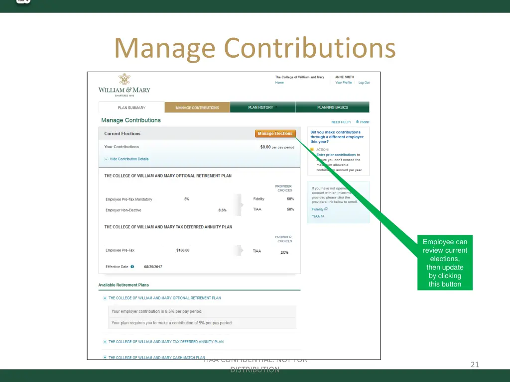 manage contributions