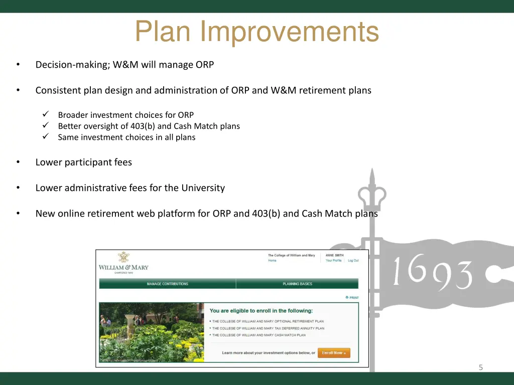 plan improvements