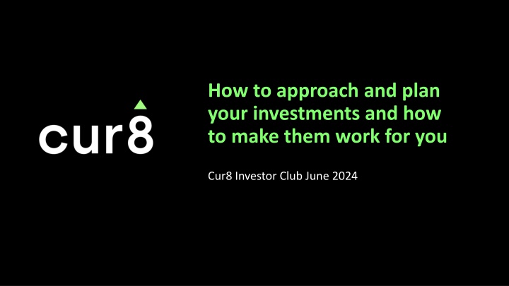how to approach and plan your investments