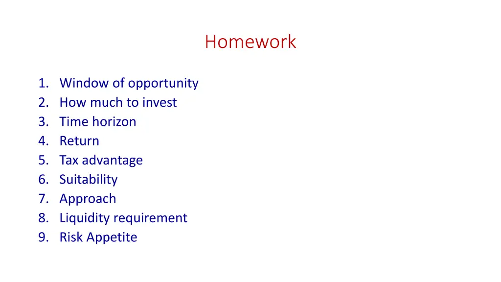 homework