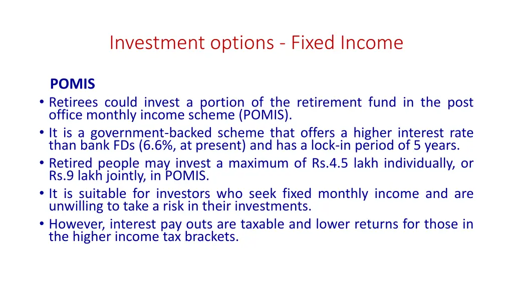 investment options fixed income 2