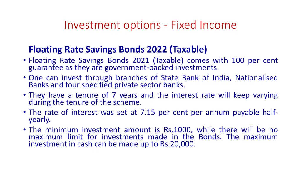 investment options fixed income 4