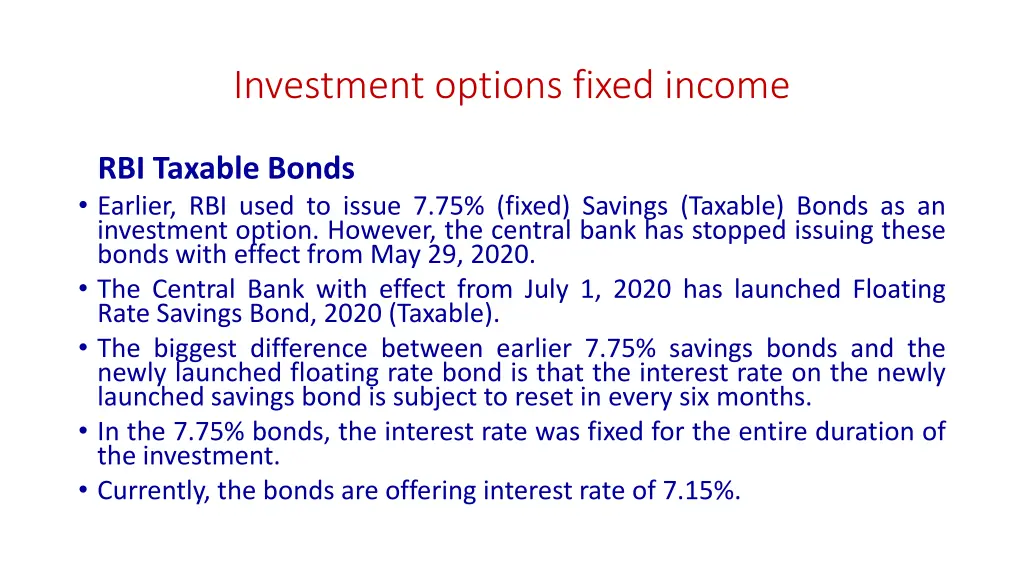 investment options fixed income 5